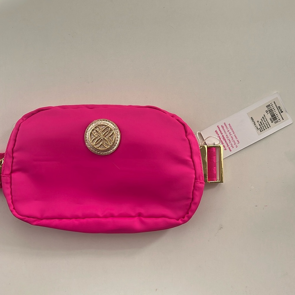 Bag - Jeanie Belt Bag - Lilly Pulitzer - New - Roxie Pink w/gold hardware